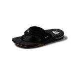Reef Men’s Fanning Flip-Flops in Black/Silver 13