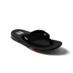 Reef Men’s Fanning Flip-Flops in Black/Silver 13