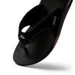 Reef Men’s Fanning Flip-Flops in Black/Silver 13