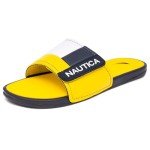 Nautica Men's Adjustable Comfort Slide Sandal - Yellow