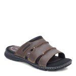 Rockport Men's Darwyn Brown Leather Slide Sandal