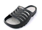 Men's Black and Gray Pool Slide Sandals
