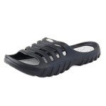 Men's Black and Gray Pool Slide Sandals