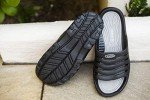 Men's Black and Gray Pool Slide Sandals