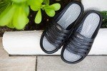 Men's Black and Gray Pool Slide Sandals