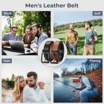 Men's Reversible Leather Belt with Classic Buckle