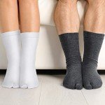 6 Pairs Elastic Two-Toe Tabi Socks for Men