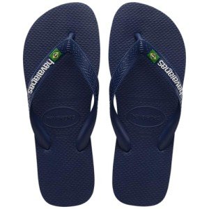 Havaianas Men's Brazil Logo Flip Flops – Navy Blue
