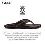 OLUKAI Mea Ola Men's Premium Leather Flip-Flops