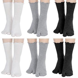Winter Tabi Split Toe Socks – 6 Pairs Set