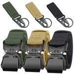 Men's 3-Pack Tactical Heavy-Duty Belts with Buckles