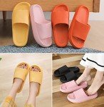 Men's Lightweight Non-Slip Shower Slippers - Black