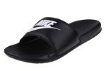 NIKE Men's Benassi Just Do It Sandals, White/Black