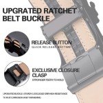 Men's 2-Pack Adjustable Leather Ratchet Belts