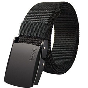 Men's Tactical Canvas Web Belt with Metal Buckle