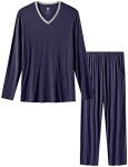 Men's Modal Pajama Set with Pockets - Navy XL