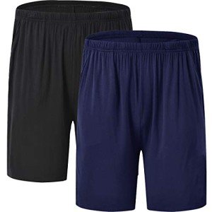 MoFiz Men's Lightweight Sleep Shorts - 2 Pack