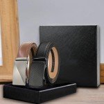 Men's 2-Pack Adjustable Leather Ratchet Belts