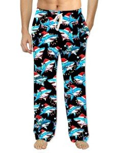 Men's Christmas Shark Graphic Pajama Pants