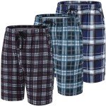 MoFiz Men's Plaid Sleep Shorts - 3 Pack