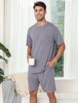 Men's Soft Ribbed Knit Pajama Set - Grey