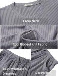 Men's Soft Ribbed Knit Pajama Set - Grey