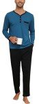 Yukiuiny Men’s Comfy Long Sleeve Lounge Set