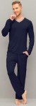 Men's Modal Pajama Set with Pockets - Navy XL