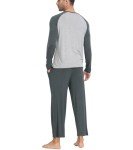 Men's Long Sleeve Pajama Set with Pocket