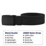 Men's Tactical Canvas Web Belt with Metal Buckle