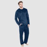 Men's Fleece Pajama Set - Winter Loungewear