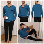 Yukiuiny Men’s Comfy Long Sleeve Lounge Set