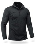 Men's 1/4 Zip Fleece Pullover Shirt - Black XL