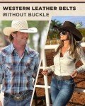 2-Pack Western Leather Belts for Men and Women
