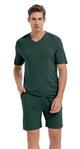Men's Soft Lightweight Dark Green Pajama Set