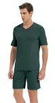 Men's Soft Lightweight Dark Green Pajama Set