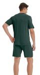 Men's Soft Lightweight Dark Green Pajama Set