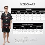 YUSHOW Men's Navy Blue Satin Pajama Set