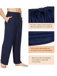 WiWi Men's Lightweight Bamboo Pajama Pants - Navy