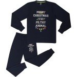 Men's Soft Cotton Christmas Loungewear Pajama Set