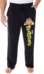 Vintage Flintstones Pajama Pants for Men - Black
