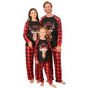 Matching Christmas Pajamas Set for Men and Women