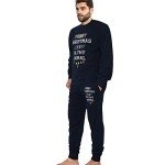 Navy Men's Christmas Pajama Set, XL