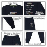 Navy Men's Christmas Pajama Set, XL