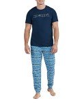 Papi Men's Short Sleeve Pajama Set in Pageant Blue