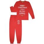 Men's Red Christmas Loungewear Set - Soft Cotton