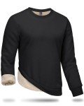 Men's Black Crewneck Sherpa Fleece Sweatshirt