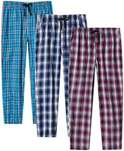 MoFiz Men's Ultra Lightweight Pajama Pants 3-Pack