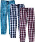 MoFiz Men's Ultra Lightweight Pajama Pants 3-Pack