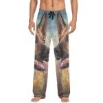 German Shepherd Dog Cotton Men's Pajama Bottoms